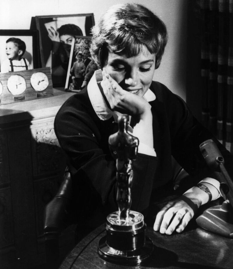 Julie Andrews with her best actress Oscar for Mary Poppins. Photograph:Keystone/Getty