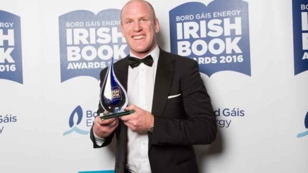 Rugby star Paul O’ Connell, pictured last year winning the Bord Gáis Energy Sports Book of the Year for The Battle. Photograph: Patrick Bolger