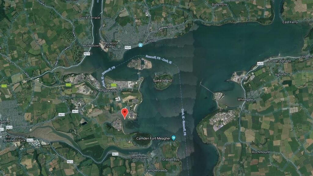 A motorcyclist has been killed at Lough Beg, Ringaskiddy, Co Cork, on Tuesday night. File photograph: Google Maps