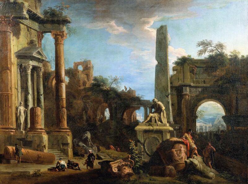 Marco Ricci: Capriccio View with Roman Ruins, 1729. Images courtesy of the National Gallery of Ireland and the Royal Collection Trust