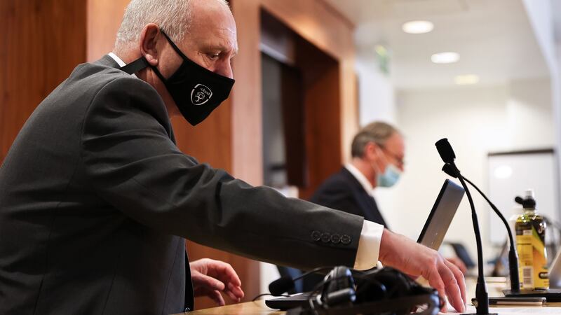FAI president Gerry McAnaney during the FAI agm. Photograph: Tommy Dickson/Inpho
