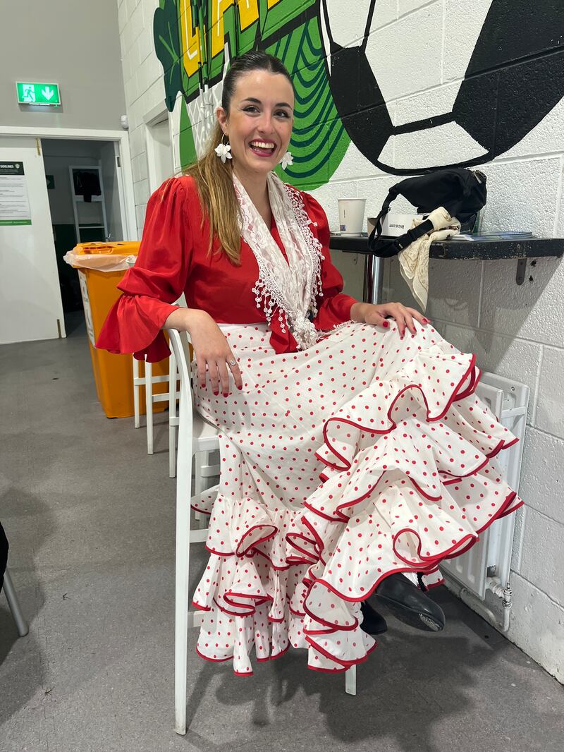 Carmen Oritz from Seville, Spain at the International Fest in Dublin on Saturday. Photograph: Sarah Slater