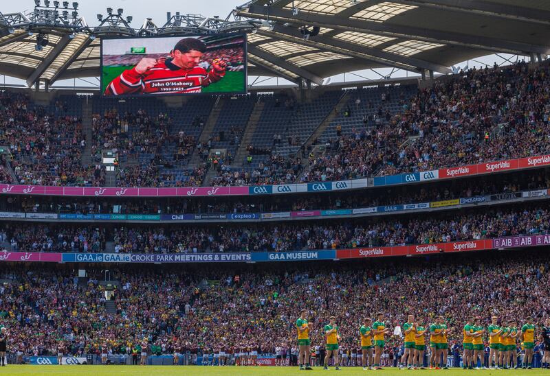 John O'Mahony is remembered at Croke Park ahead of the All-Ireland semi-final between Donegal and Galway on July 14th. Photograph: James Crombie/Inpho