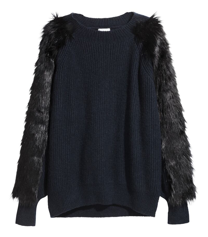 Furry-sleeved top €39.99