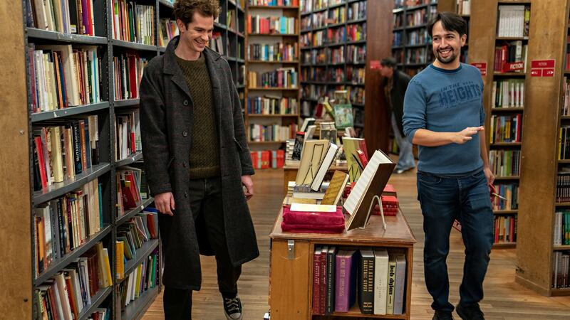 Andrew Garfield and Lin-Manuel Miranda in Tick, Tick...Boom! Photograph: Macall Polay/Netflix