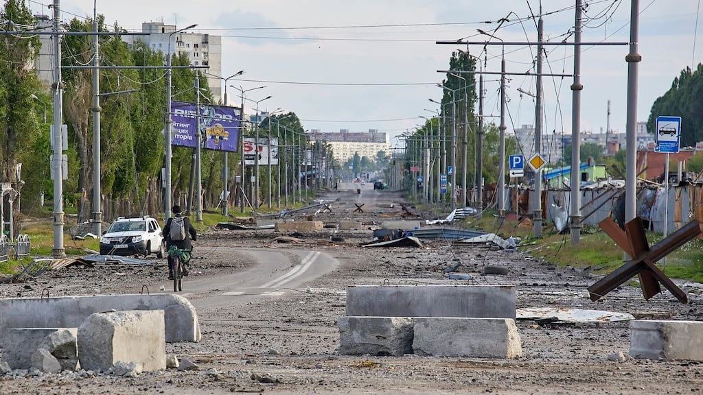 Kharkiv, Ukraine’s second-largest city, has witnessed repeated airstrikes and has recently been freed from Russian troops by the Ukrainian army. Photograph: EPA/SERGEY KOZLOV