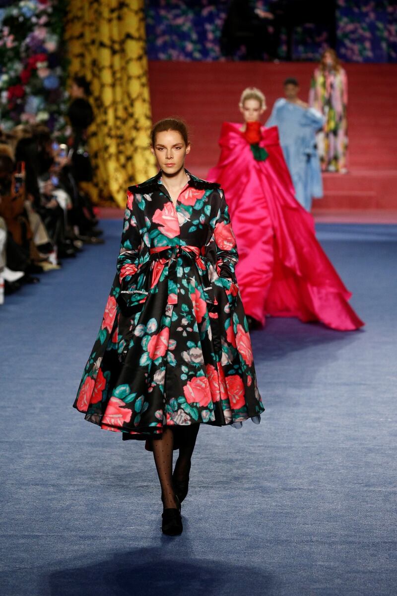 Richard Quinn’s Autumn/Winter 2020 collection. Photograph: Henry Nicholls/Reuters