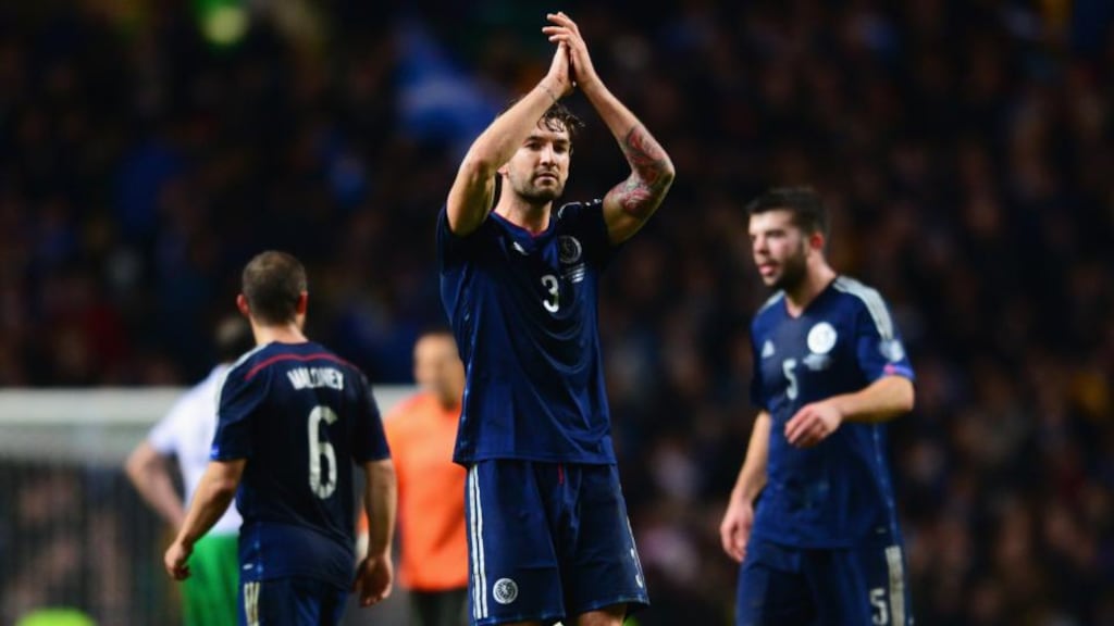 Celtic’s Charlie Mulgrew has been recalled to the Scotland squad for the Euro 2016 qualifier against the Republic of Ireland in Dublin on June 13th. Photo: Mark Runnacles/Getty Images
