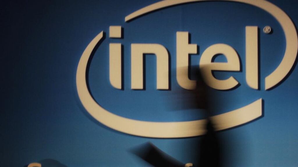 Intel statement issues positive 2015 outlook. Photograph: Reuters
