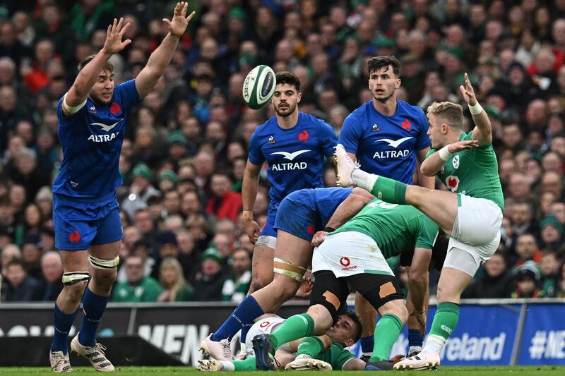 Craig Casey played the final 24 minutes of Ireland's win over France at the Aviva Stadium. Photograph: Getty Images