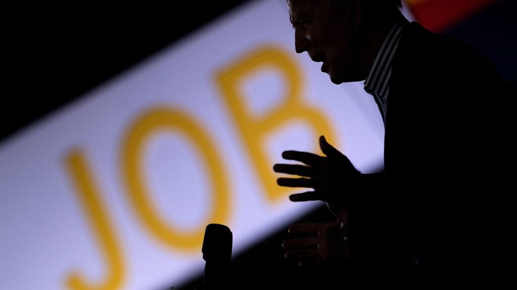 The US economy created 379,000 jobs in February, pointing to a sharp rebound in the American labour market. Photograph: Brendan Smialowski/AFP via Getty Images