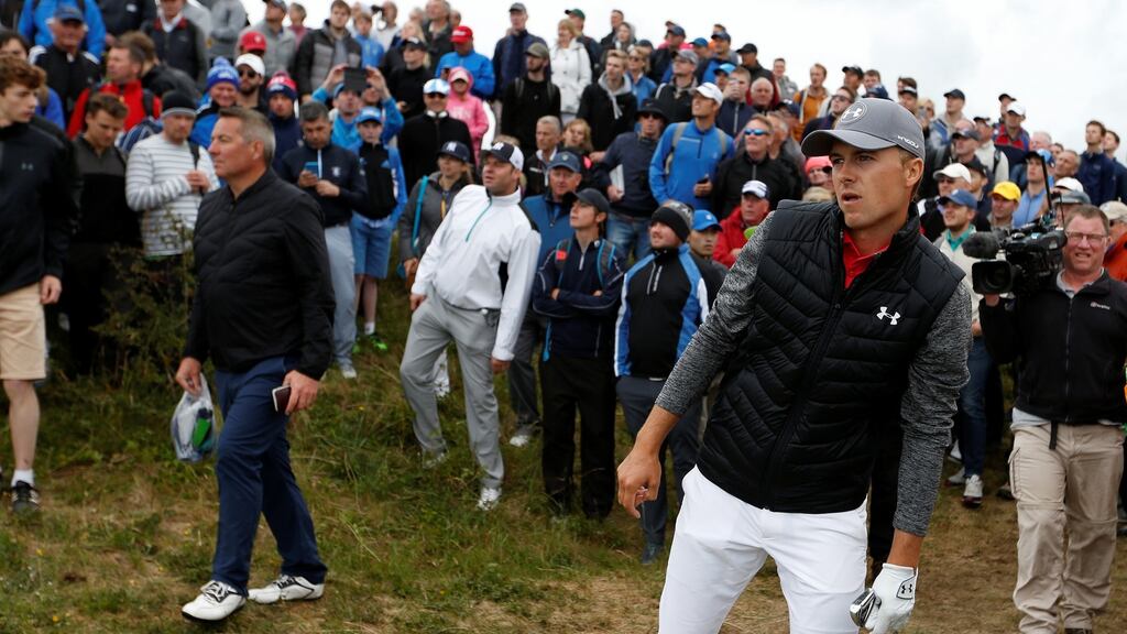 Jordan Spieth shot an opening round 65 at the British Open. Photograph: Andrew Boyers/Reuters
