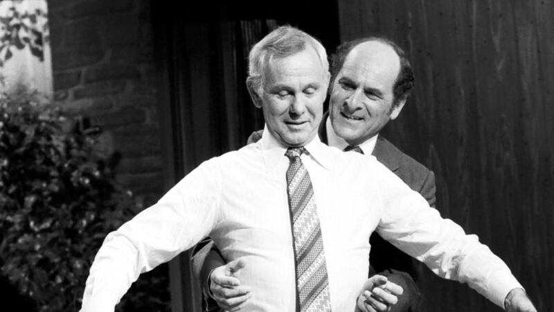 Heimlich manoeuvre: Dr Henry Heimlich demonstrates his technique on the chatshow host Johnny Carson in 1979. Photograph: ABC