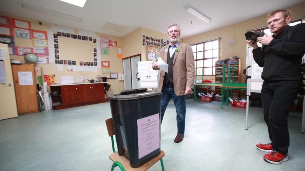 Counting has resumed in Offaly where a full recount of the Tullamore electoral area got underway at 10am. Photograph: Paul McErlance/EPA