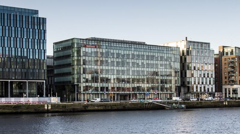 7. Block A, Riverside IV, a prime office building located at 70 Sir John Rogerson’s Quay, sold for €164 million. Photograph: Tony Healy