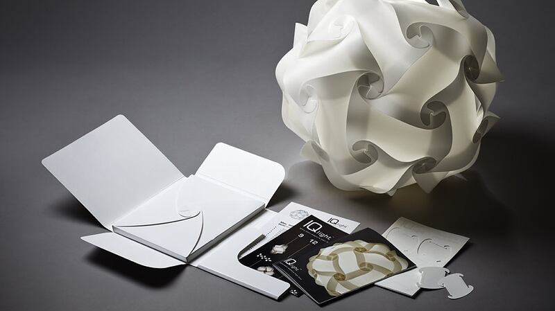 The IQ ligth comes in a flat-pack design. Photograph: iqlight.com