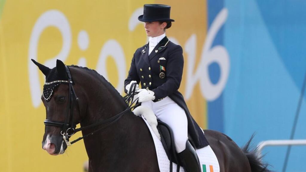 Judy Reynolds and Vancouver K won the dressage World Cup qualifier in Devon, Philadelphia on Saturday night. Photograph: Fazry Ismail/EPA