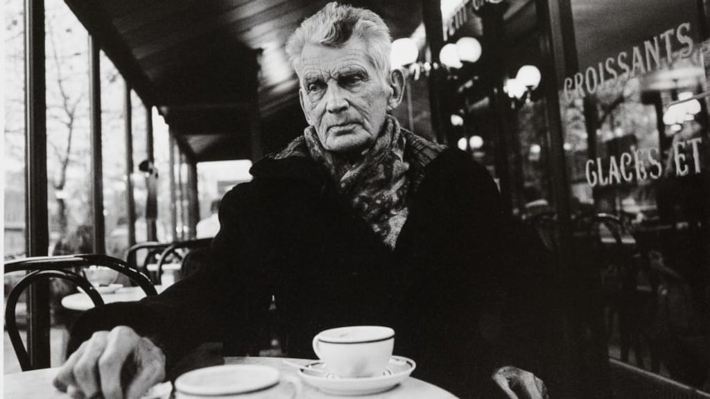 Samuel Beckett in a Paris cafe. His rugby interest came from his school days in Royal Portora Enniskillen, where he also excelled at cricket. He was also a keen golfer in his young days. Photograph: John Minihan