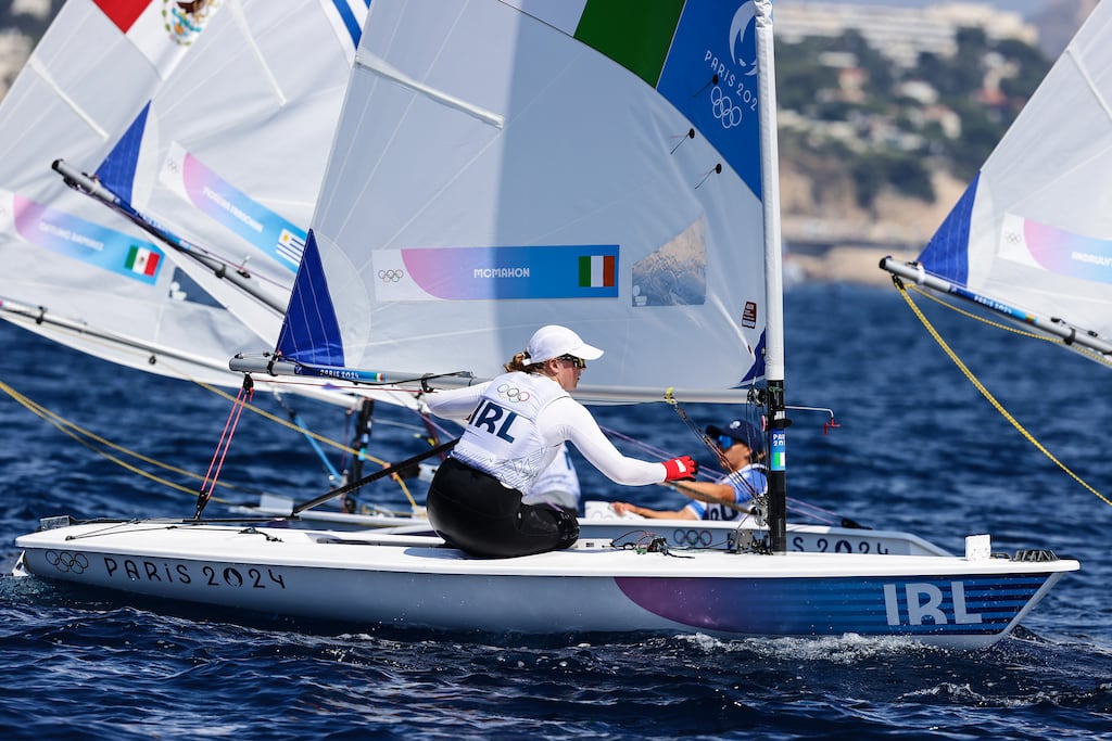 Ireland’s Eve McMahon in action in the women's single-handed dinghy event at the Olympics on Monday. Photograph: David Branigan/Oceansport/Inpho