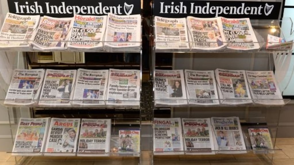 INM’s various newspaper titles on display