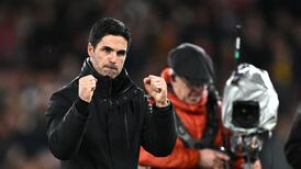 Arteta says Arsenal must ‘continue to be like a hammer’ in pursuit of leaders Liverpool