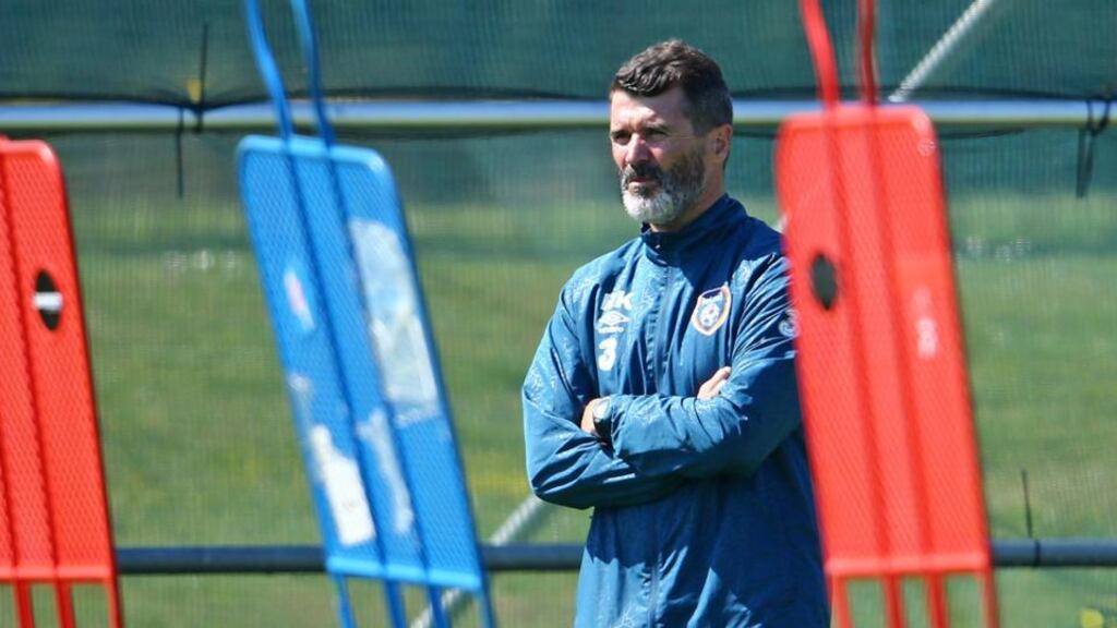 Roy Keane at Ireland’s training ground in Malahide yesterday: “We’re not daft, we know what’s at stake but we’re ready for it.” Photograph: Cathal Noonan/Inpho