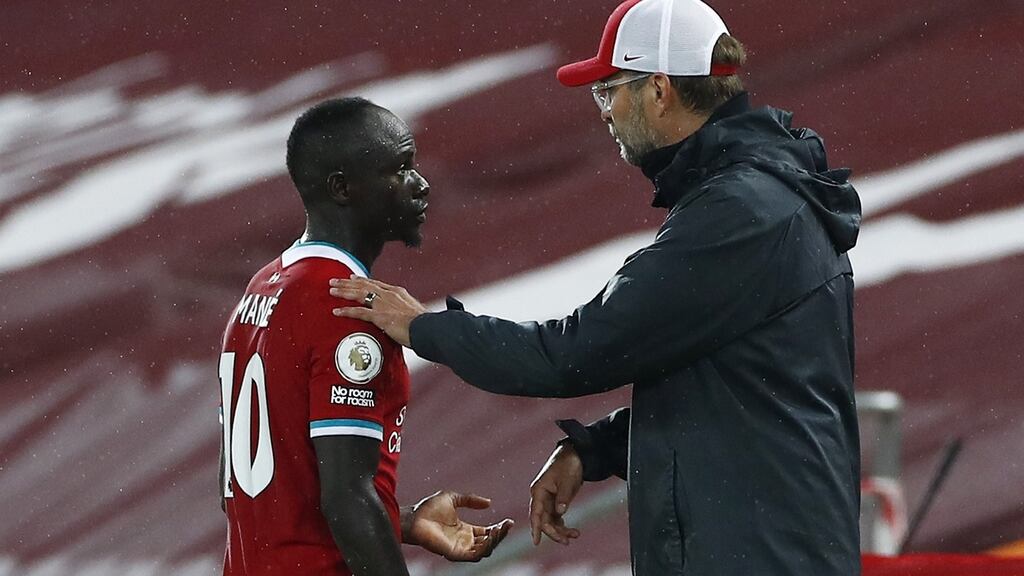 Liverpool forward is self-isolating after testing positive for coronavirus. Photograph: Jason Cairndruff/EPA