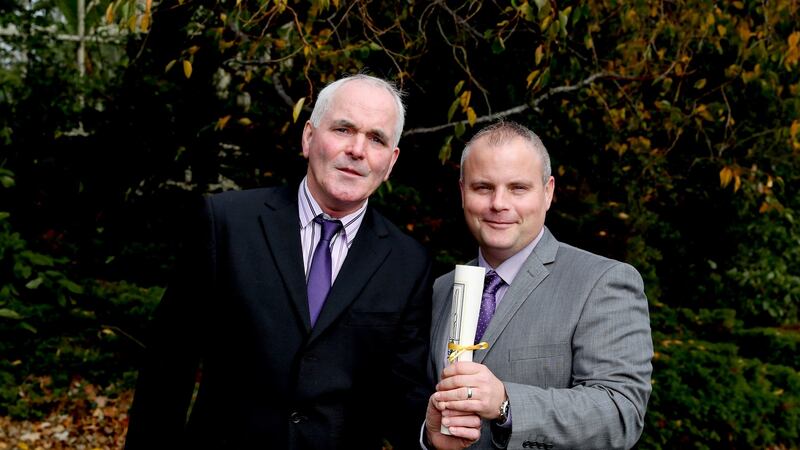 Eugene Duff and Paul McInerney who were each awarded a bronze medal  for their bravery.  Photograph: Maxwell’s
