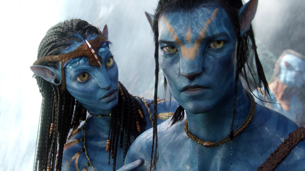 Neytiri (Zoe Saldaña) and Jake (Sam Worthington) in the original Avatar. Photograph: 20th Century Fox/AP
