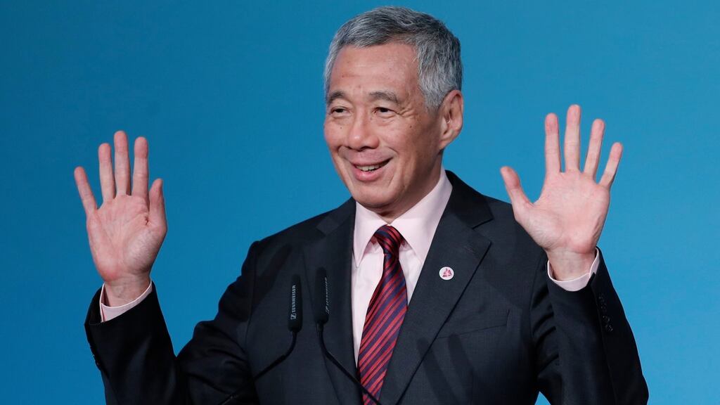 Singapore’s prime minister Lee Hsien Loong: has welcomed US president Donald Trump and North Korean leader Kim Jong-un meeting as “a significant step on the path to peace”. Photograph: Ritchie B Tongo