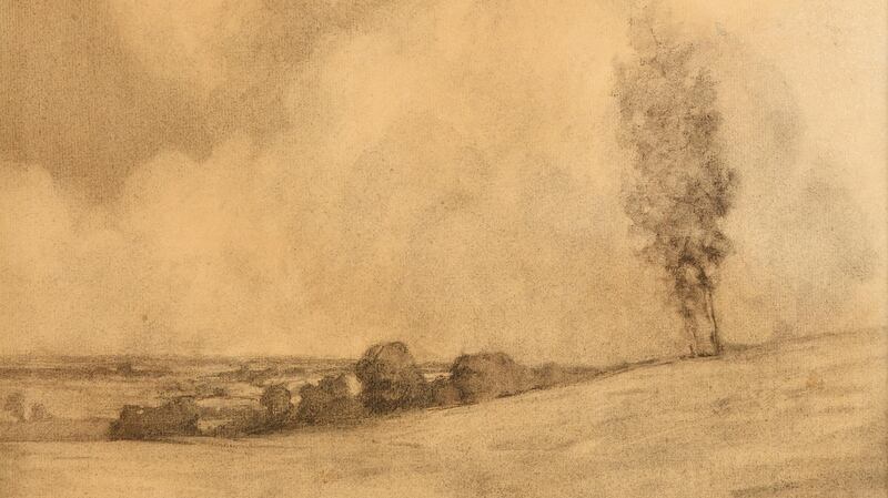 Landscape and Clouds by Paul Henry will be auctioned at the Morgan O’Driscoll sale ending June 8th (€10,000-€14,000)