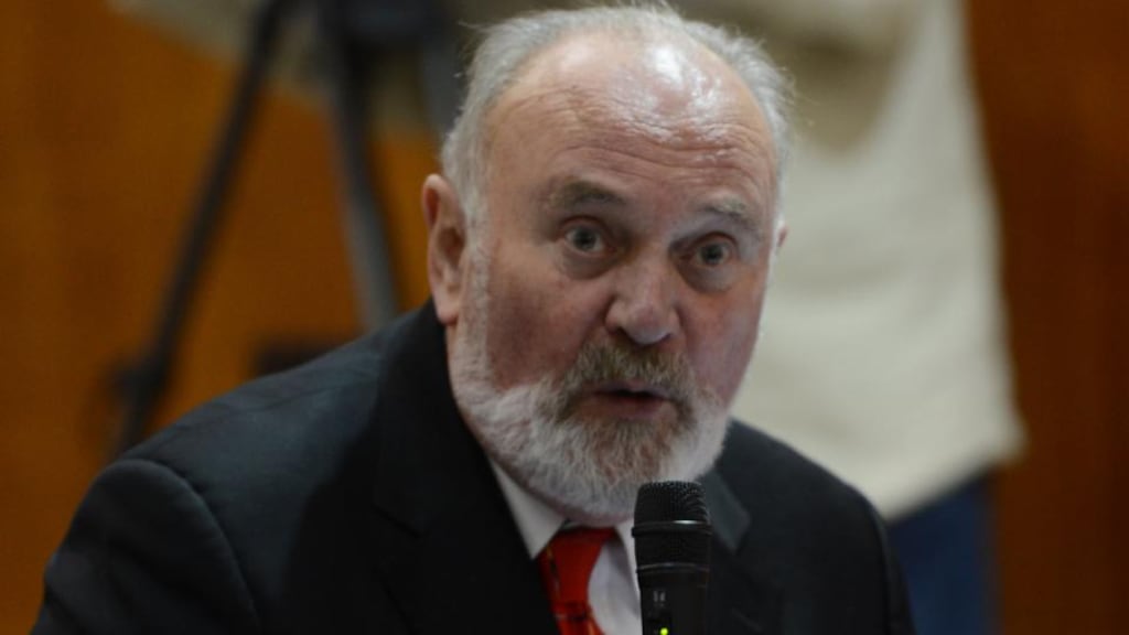 Senator David Norris at the Convention on the Constitution during the session meeting in January. Mr Norris todayproposed the convention should write to Taoiseach Enda Kenny asking for its terms of reference to be changed so as allow it to discuss the abolition of the Seanad ahead of a planned referendum on the issue. Photograph: Cyril Byrne/The Irish Times