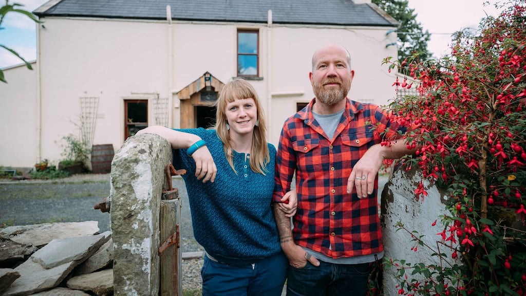 Niamh Fox and Sam Gleeson at their farmhouse near Ennistymon in Co Clare. Photograph: Eamon Ward