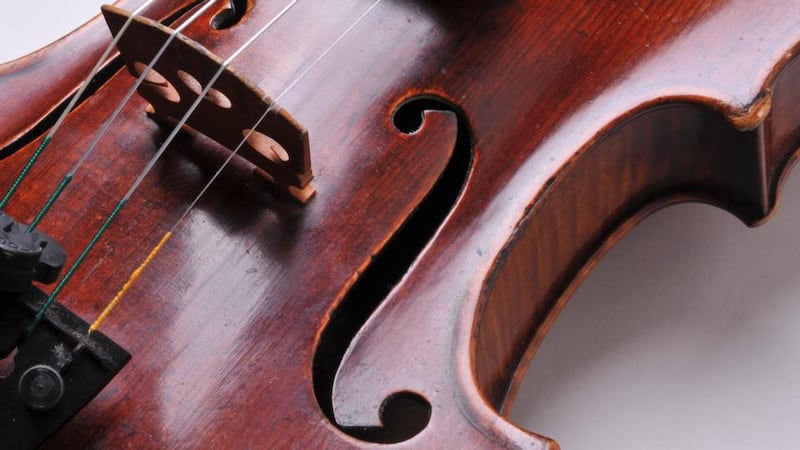 An undated handout photo of the Stradivarius violin, valued at $5 million, stolen from Milwaukee Symphony Orchestra Concertmaster Frank Almond. Photograph: Michael Darnton/Darton & Hersh/NYT