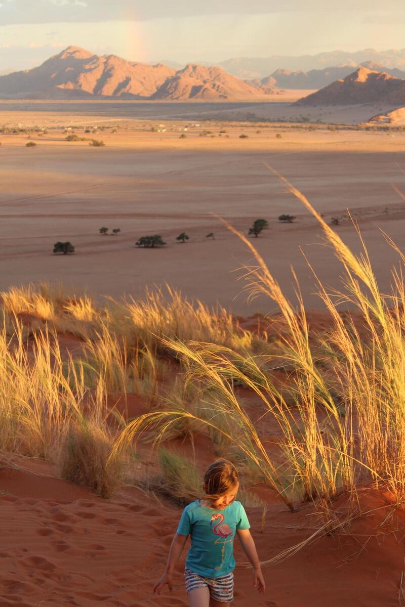 Joseph Woods’s daughter Eliza in Namibia. Photograph: Joseph Woods