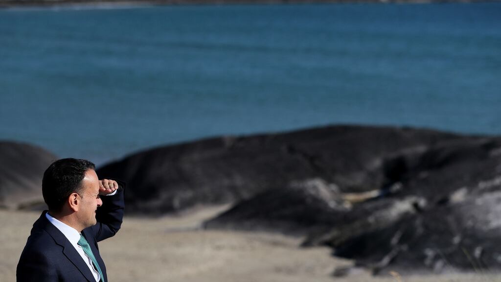Taoiseach Leo Varadkar at Derrynane Beach, Co Kerry, following a Ccabinet meeting at Derrynane House on Wednesday. Photograph: Brian Lawless/PA Wire