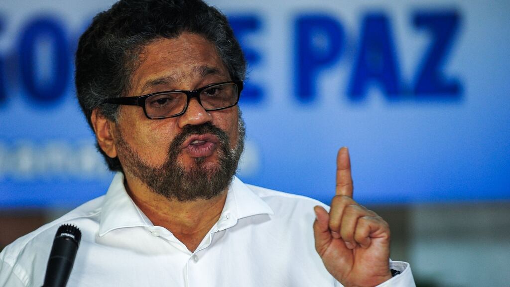 Farc negotiator Ivan Marquez: “We have agreed with the national government that these minors cannot be prosecuted and that, as victims of an immense social and political drama, they will be treated as such and never as criminals.” Photograph: Yamil Lage/AFP/Getty Images