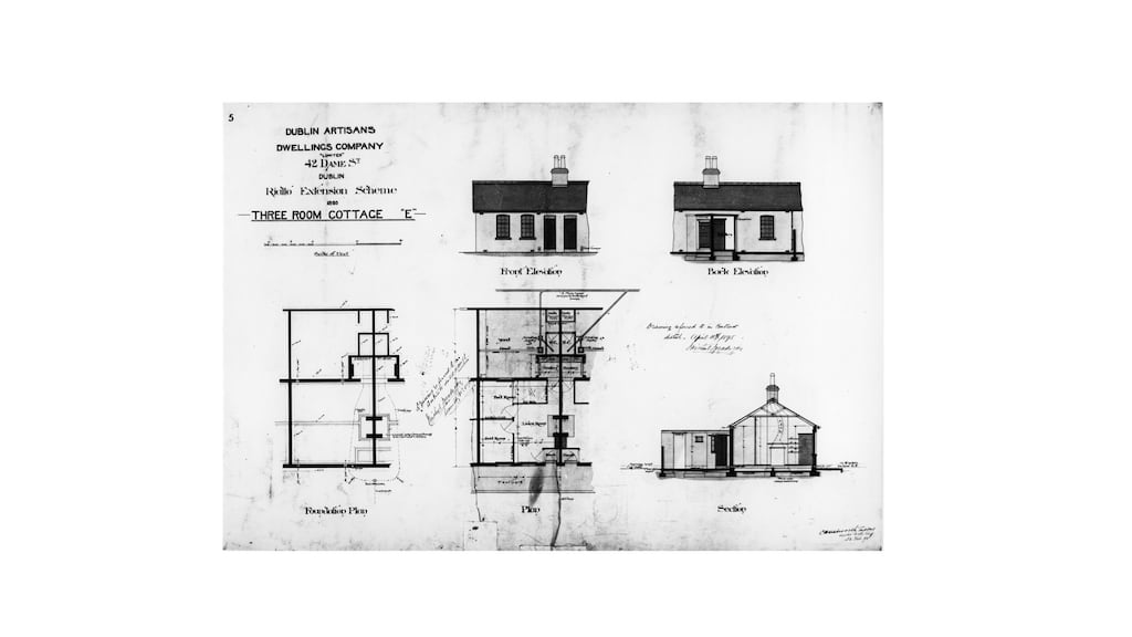 An architectural drawing on display in the House and Home exhibition