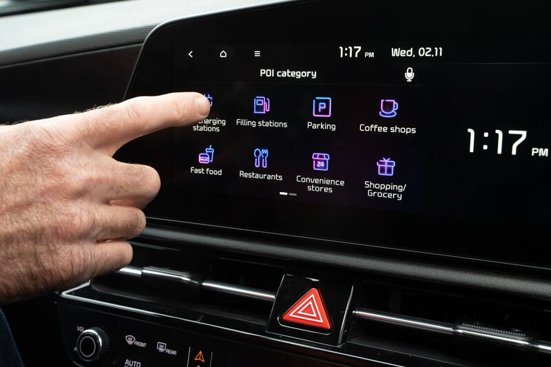 The sleek crossover Kia Niro has a suite of driver assistance systems.