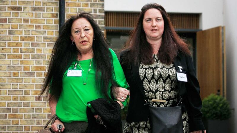 Helen Cruise and her daughter Aneka Cruise at a July 2015 hearing of the Medical Council inquiry into consultant gynaecologist Dr Peter Van Geene in Dublin. File photograph: Gareth Chaney/Collins