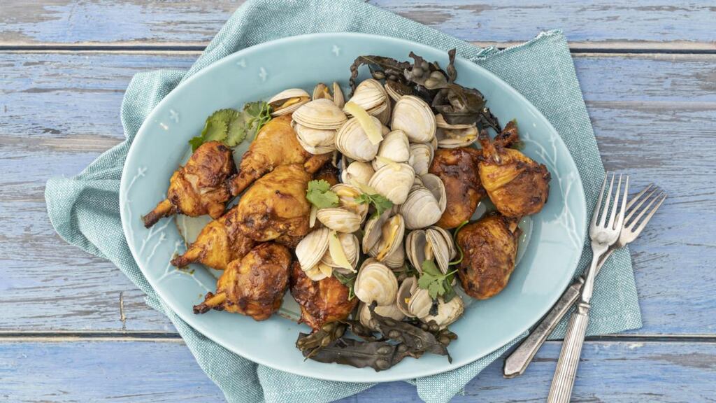 Korean drumsticks, sweet and sour clams