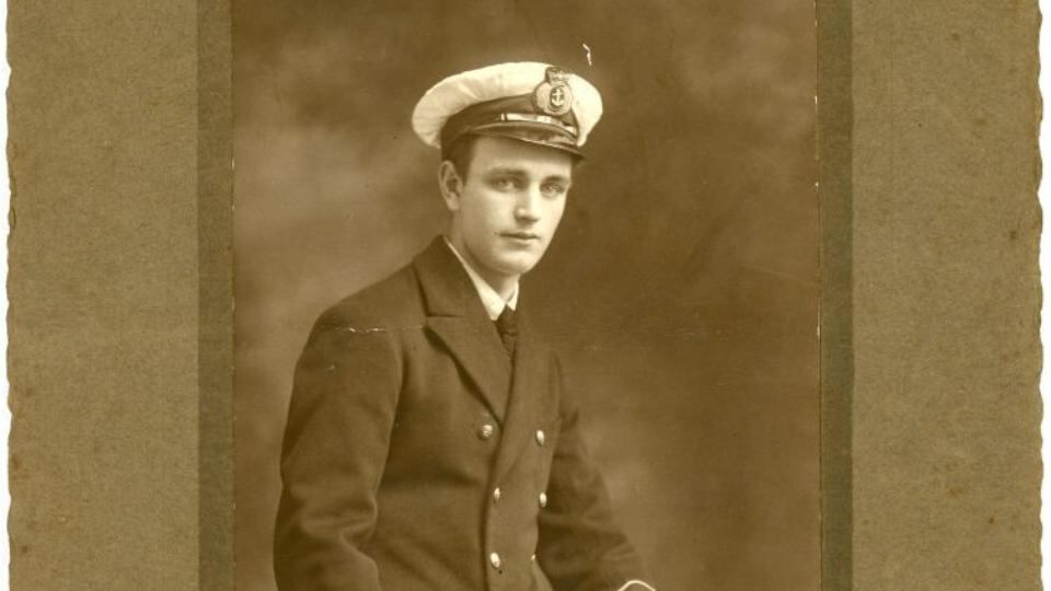 Joseph O’Neill, in the uniform of the Marconi Radio Operators, c 1927. From the O’Connor-O’Neill Family Papers 1750-2013