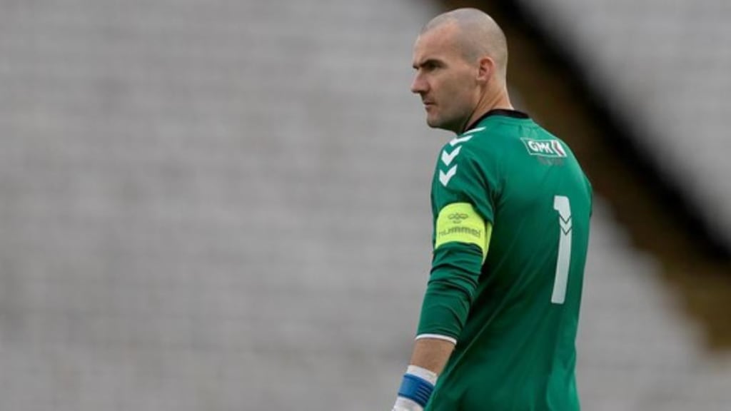 Derry City goalkeeper Ger Doherty ensured his side left Galway with a point. Photograph: Donall Farmer/Inpho