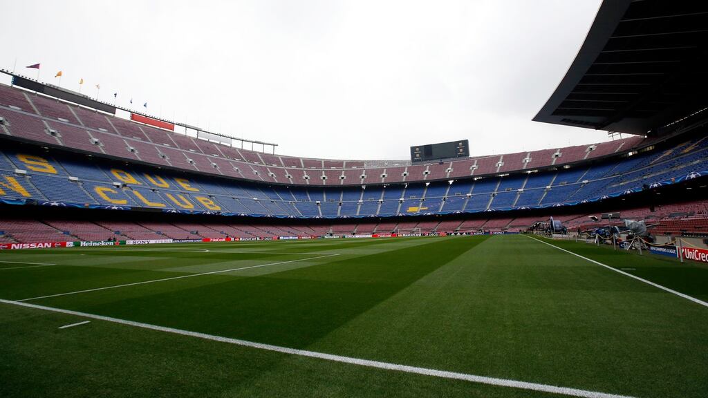 The French Top 14 final is set to be a 98,000 sell out at Barcelona’s Nou Camp stadium. Photograph: Albert Gea/Reuters/Livepic