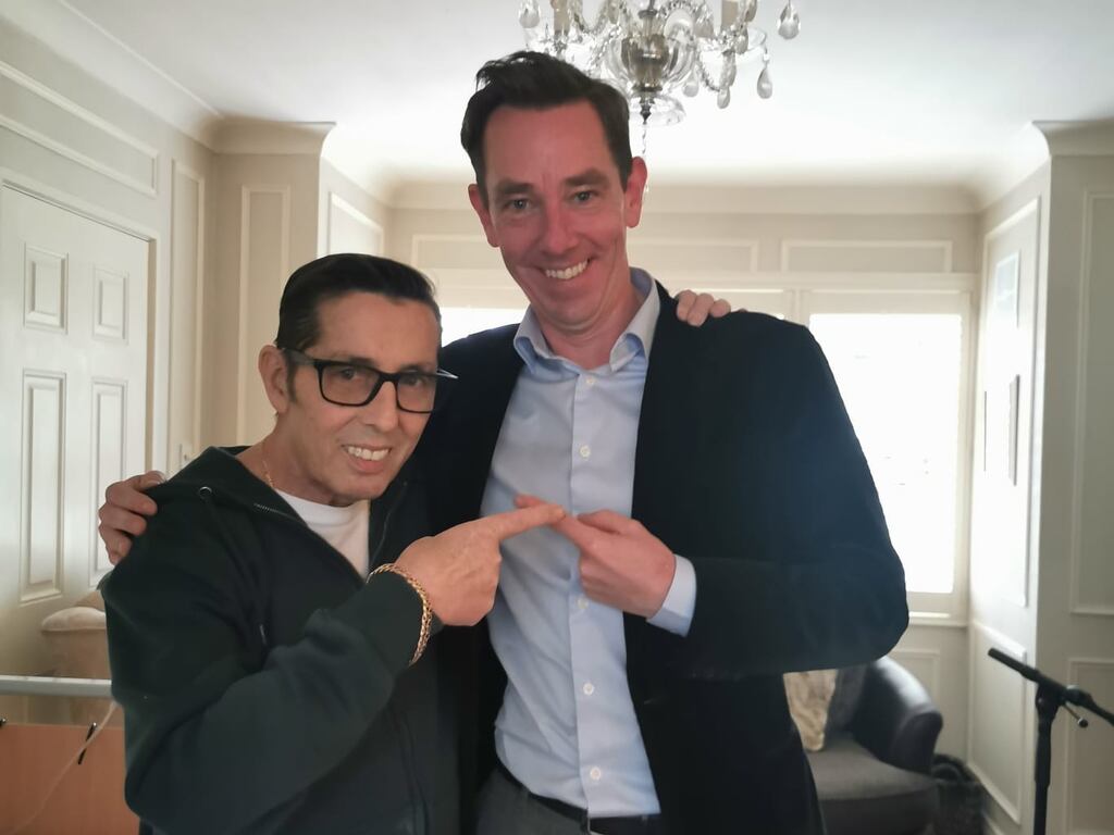 Candid: Christy Dignam and Ryan Tubridy. Photograph: RTÉ