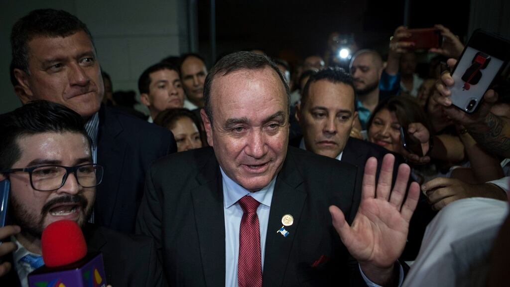 Alejandro Giammattei: “If we don’t have the capacity to look after our own people, imagine what it will be like for foreigners.” Photograph: Oliver de Ros/AP