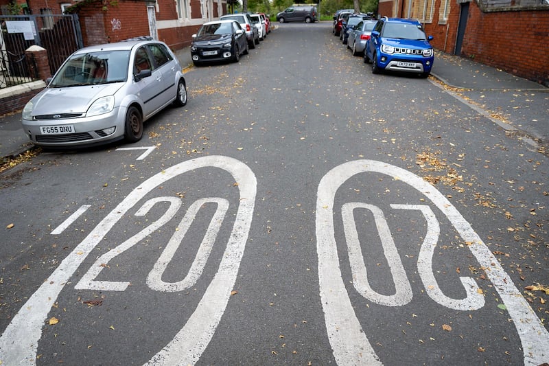 In Wales, the national 20mph (32km/h) speed limit for cities, towns and villages in the nation became effective in 2023. Photograph: Matthew Horwood/ Getty Images