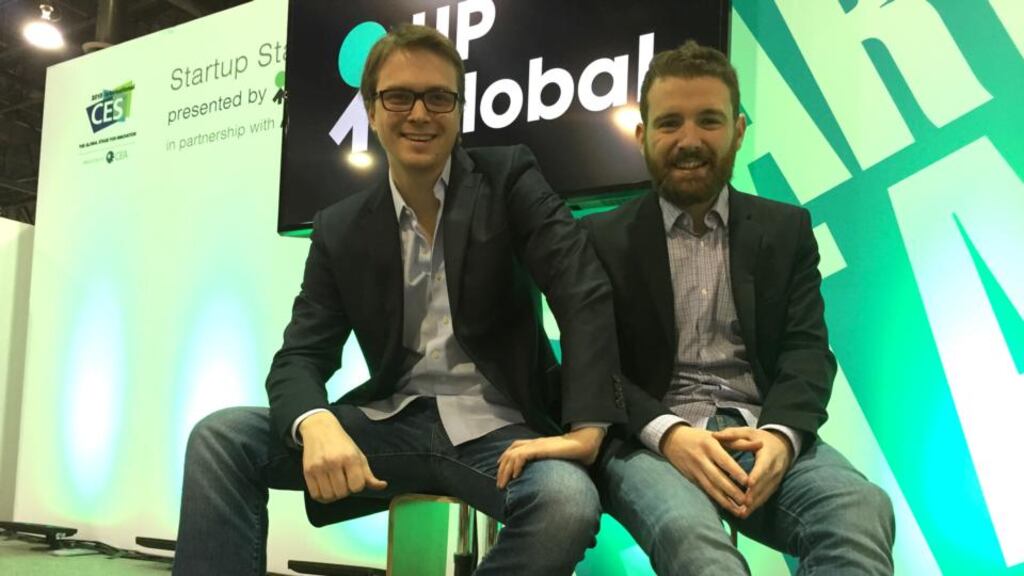 LogoGrab chief executive Luca Boschin and chief technical officer Alessandro Prest: making instant brand image recognition possible