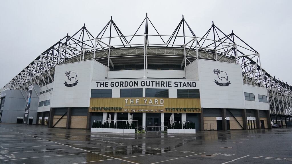 Wayne Rooney and Derby’s entire first-team squad will miss Saturday’s FA Cup tie against Chorley following the coronavirus outbreak which has closed their training ground. Photograph: PA
