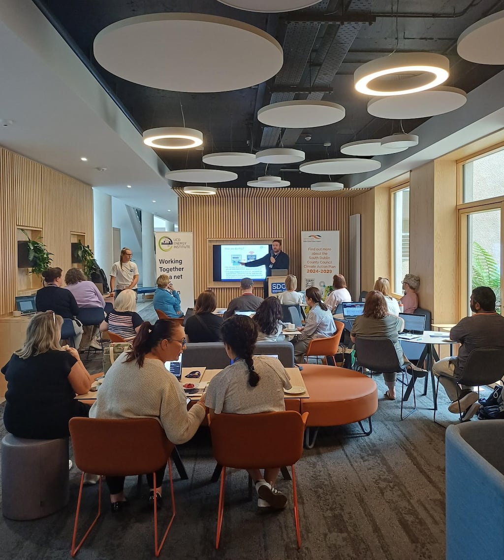 UCD Energy Institute team promoting the Energy Cost Calculator at a workshop with South Dublin County Council